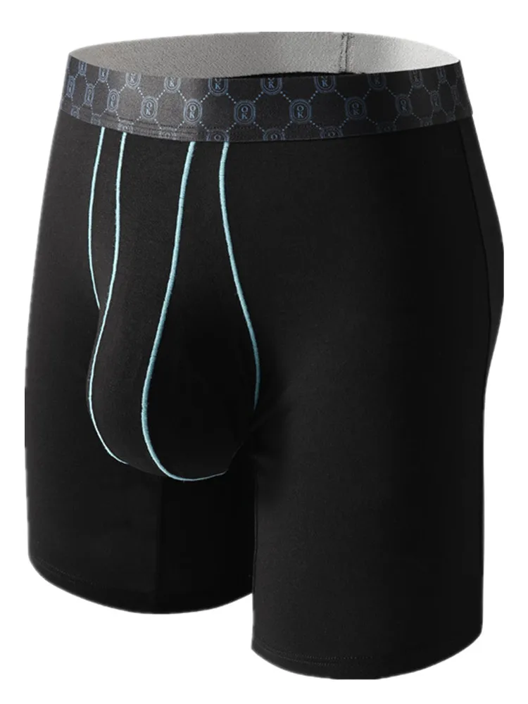 Heren Ondergoed Zachte Bamboevezel Boxershorts Hombre Ademend U Bolle Pouch Panites Lange Onderbroek Mannelijke Trunks Cueca L-XXL - afbeelding 2