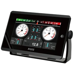 KUS TFT KMB-70 Integrated Data Monitor 7 Inches Gauge Panel Compatible with J1939 or NMEA 2000 Network for Two Fuel Engines