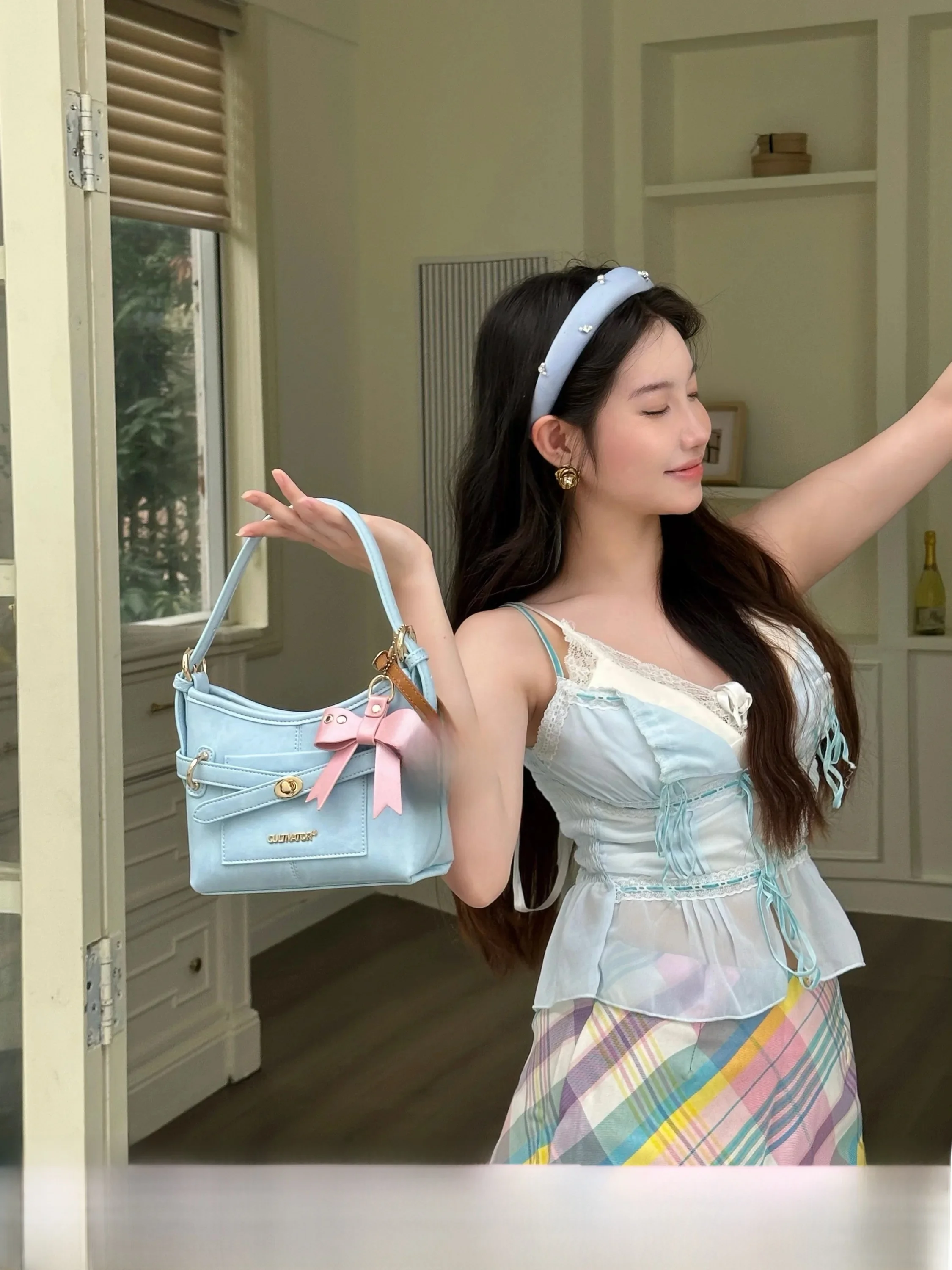 

Cultivator Original Retro Sweet Cool Color Block Women's Crossbody Bag Handbag Summer 2026 New Fashion Handbag PU Leather