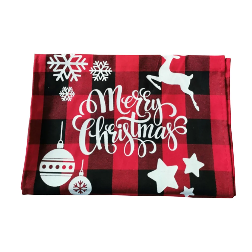 

Christmas Lattice Table Runner Washable Cloth Foldable Lightweight Design Dining Buffet Outdoor Picnic Home Christmas