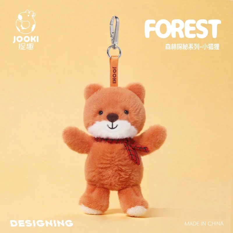 Porte-clés série Exploration forestière, peluche mouton, singe, chien, grenouille, jouet, renard, cheval, poupée, joli Kawaii, doux et mignon