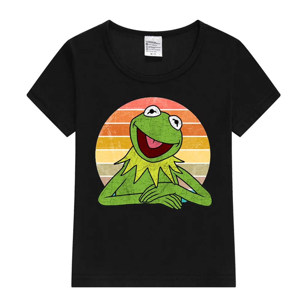 Kermit The Frog Kids T-Shirt 2024 FashionT Shirt Girls Boys Cartoon Style T-Shirt Toddler Tees Tops Summer Funny Kids Clothes