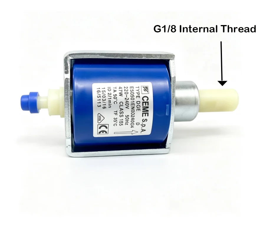 Bomba Eletromagnética FIT para E505 ARS CP4SP AC 230V-240V 50Hz 47W, Bomba de Água para Máquina de Café, Bomba Solenoide de Êmbolo 630ml/min