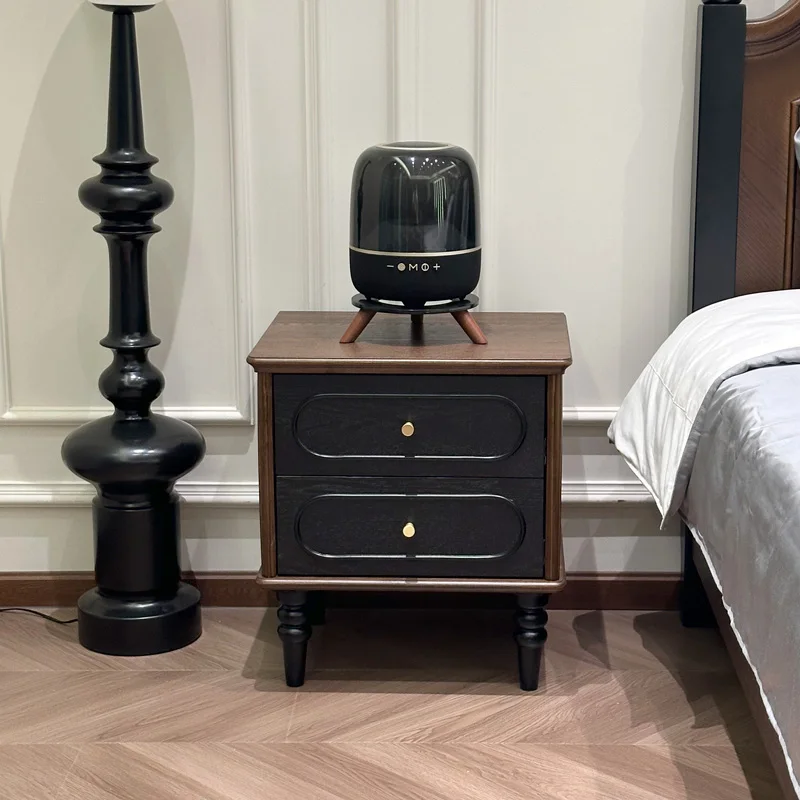 

Decorations Black Bedside Table Bedroom Vintage Mini Small Bedside Table Space Saving Minimalist Mesitas De Noche Furniture