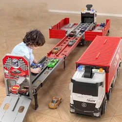 Children's Big Truck Set Racing Track Deform Ejector Orbit Car Interactive Autorama Circuit Voiture Children's Educational Toys