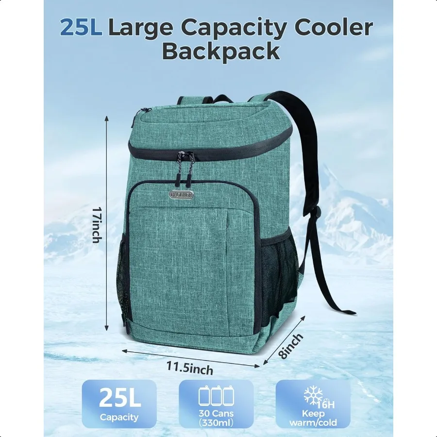 Zaino più fresco Borsa termica morbida isolata per zaino da 30 lattine a tenuta stagna