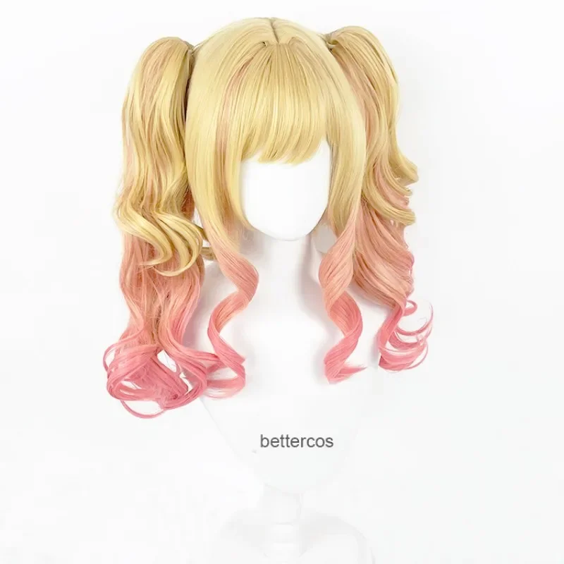 Anime Project SEKAI COLORFUL STAGE! Tenma Saki Cosplay Wig Yellow Pink Heat Resistant Synthetic Hair Anime Wigs   Wig Cap