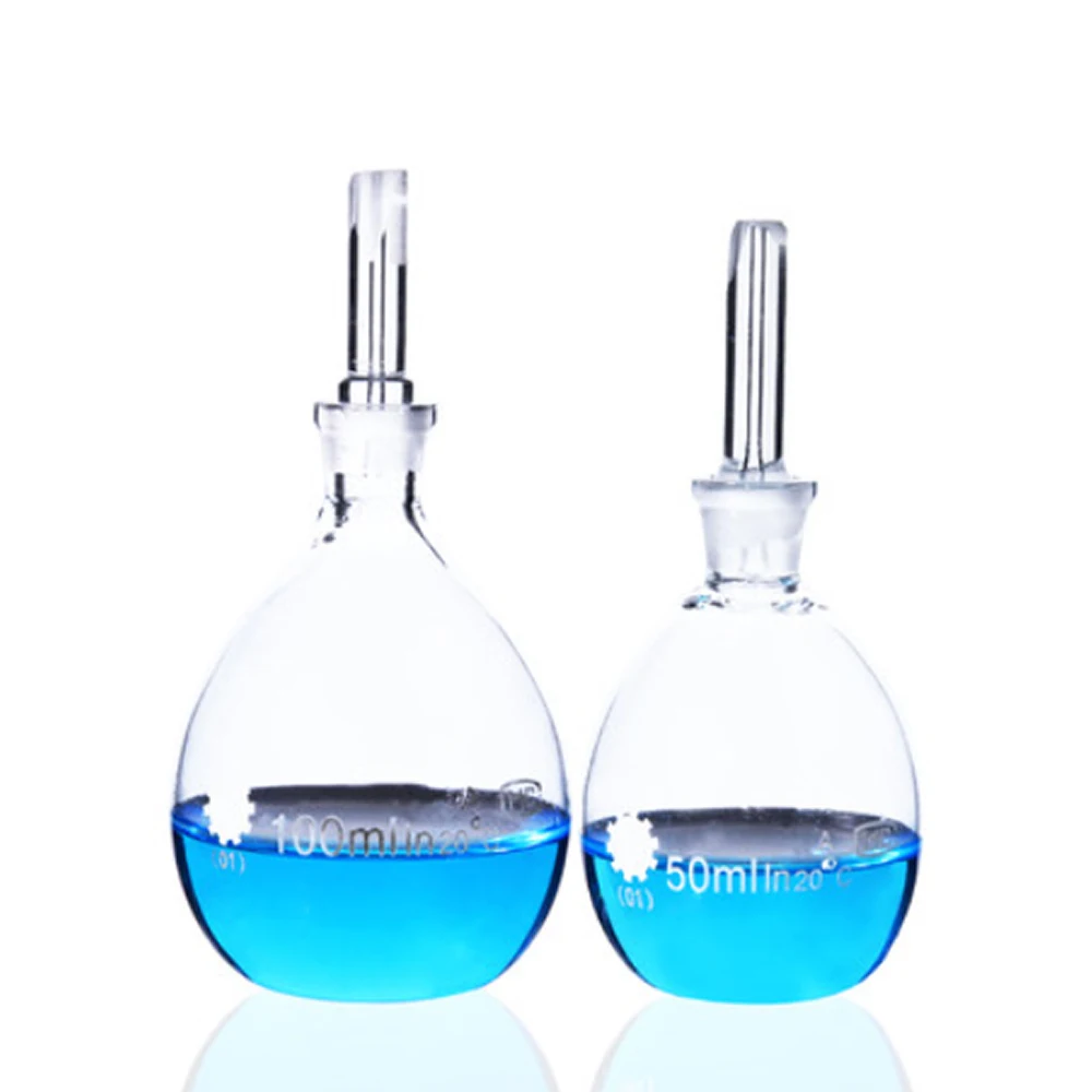 Glass pycnometer Liquid density bottle 5-100ml Solid pycnometer chemical experiment instrument Teaching demonstration