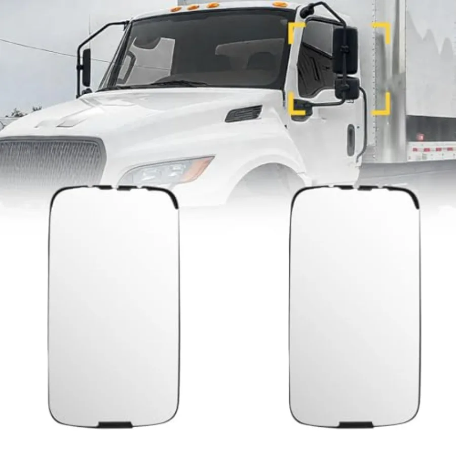 

2022+ International MV Series Black Manual Side View Mirrors Direct OEM Replacement Tow Mirrors Set