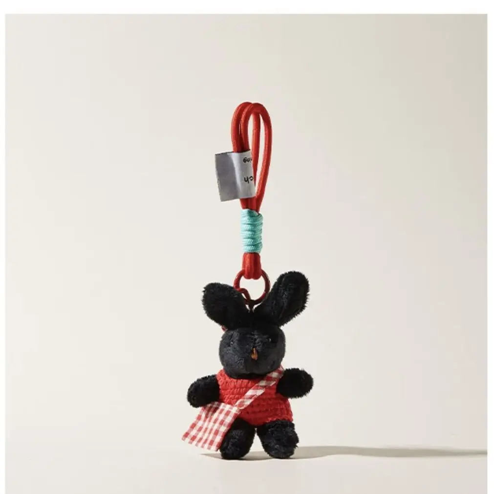 Simpatico ciondolo bambola di coniglio di peluche cartone animato orso di peluche portachiavi ciondolo borsa gioielli portachiavi accessori regalo di compleanno per bambini regalo di coppia