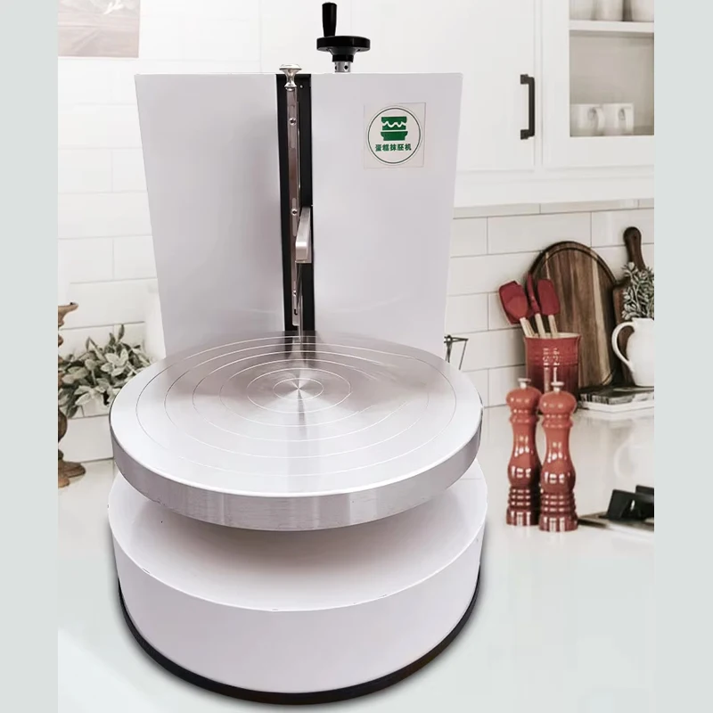 Best Selling Birthday Party Big Round Cake Spreading Coating Commercial Cake Decorating Machine
