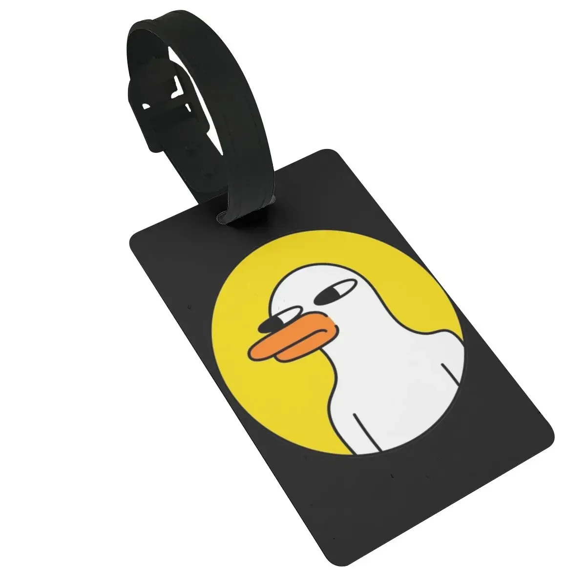 

Indifferent Duck Luggage Tags Suitcase Accessories Travel PVC Cute Baggage Boarding Tag Portable Label Holder ID Name Address