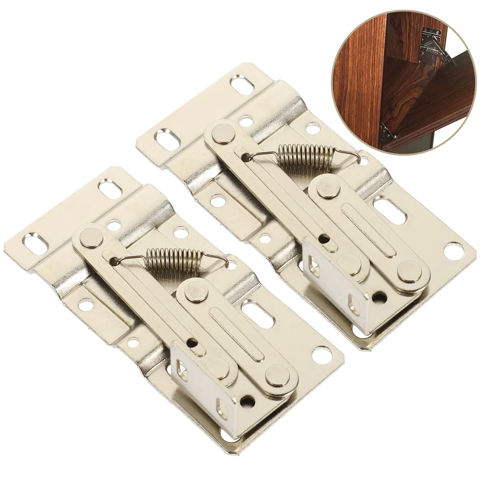 2 Pcs Spring Hinge 45 Degree Kitchen Cabinet Door Small Tip Out Tray Soft Hidden Pivot Scissor Hinges Furniture Hardware Rust