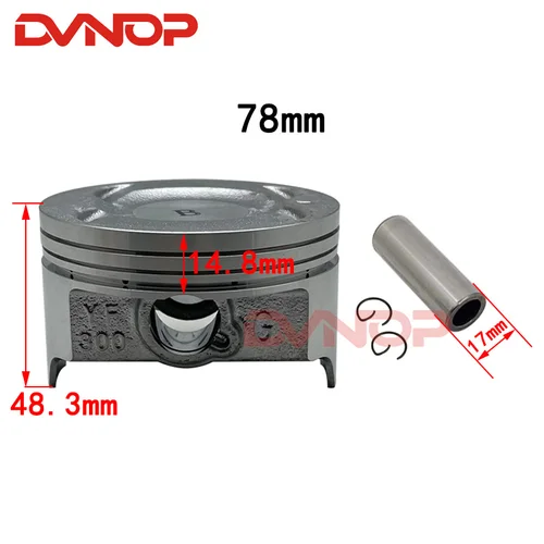 Imagen 2 del producto Juego de pistones para motocicleta, diámetro de 78mm, para Kawasaki KLX300 KLX 300 Loncin YF300