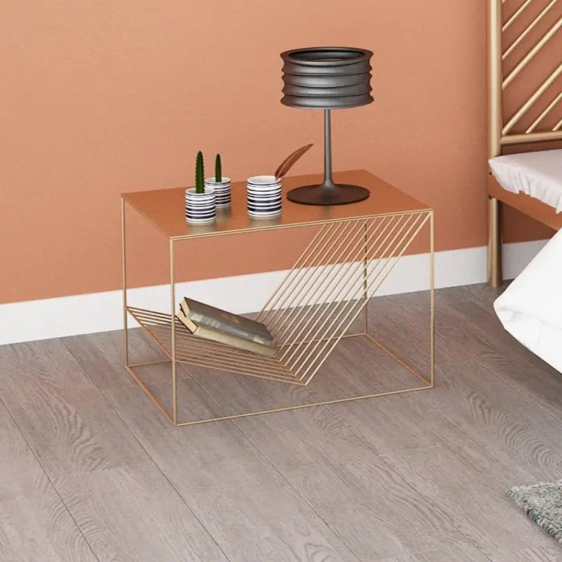 PYH light luxury post-modern side few simple metal side cabinet wrought iron small economical bedside table