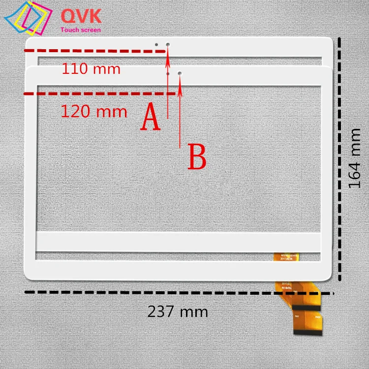 

White 10.1 Inch for Koslam KL1071Z Capacitive touch screen panel repair replacement spare parts free shipping