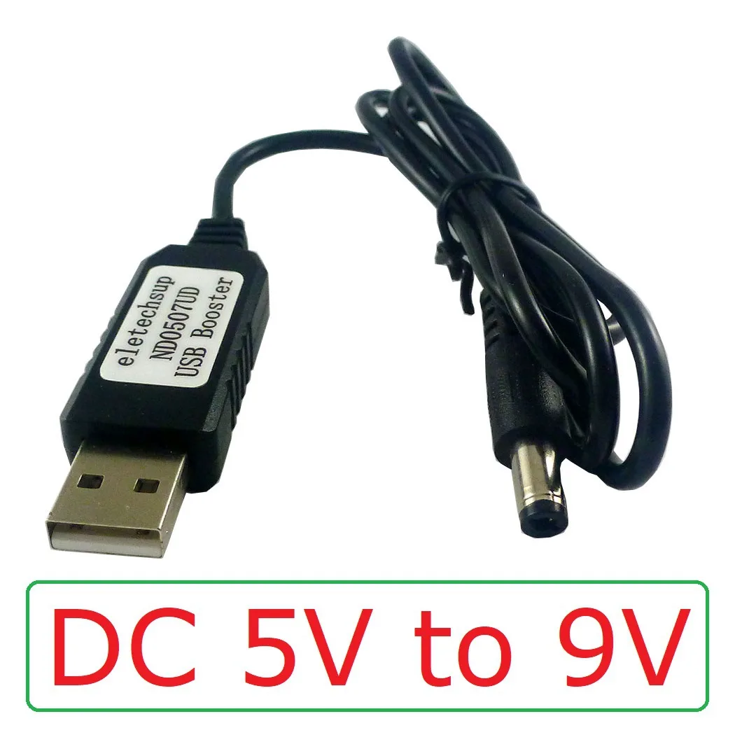 

Boost DC-DC Conerter Voltage Step-up Cable for Arduino UNO MEGA2560 Wifi Router Mobile Power 5V to 9V/12V USB A to DC 5.5x2.1mm