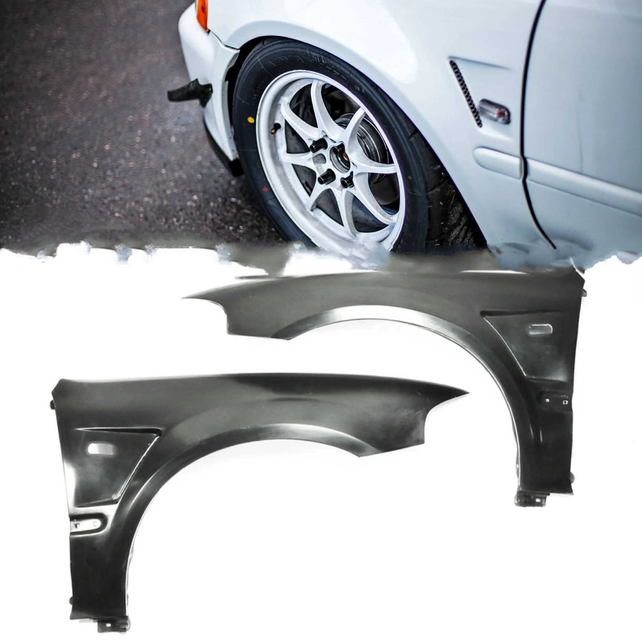 accesorios para autoFits for Honda EG Civic Js Racing Front Fender +20mm Civic TypeR Fender