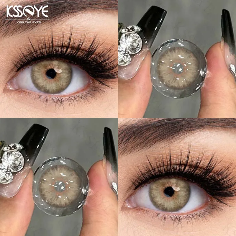 KSSEYE 1 Pair Natural Fashion Color Contact Lenses for Eyes Brown pupils,Blue Contact Lenses Siri Series Cosmetic Lens New style