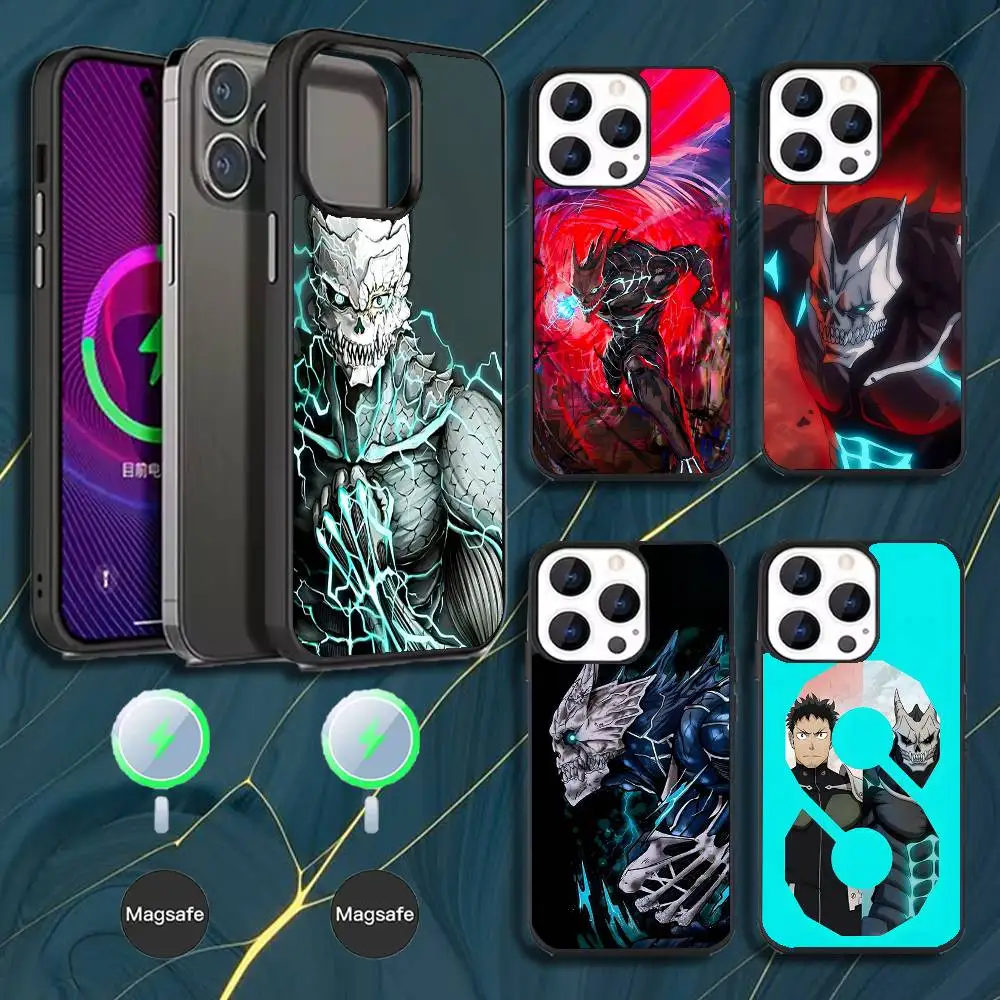 

Anime K-Kaiju No.8 Phone Case For iPhone 16,15,14,13,12,11,Pro,Max,Plus,Mini,Magsafe,Magnetic Wireless Charging Case