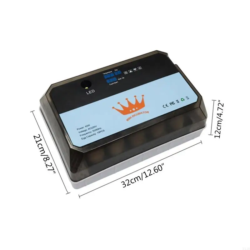 KX4B Incubadora criadero huevos automático Pantalla digital Herramientas incubación pato pollo Aves para cría