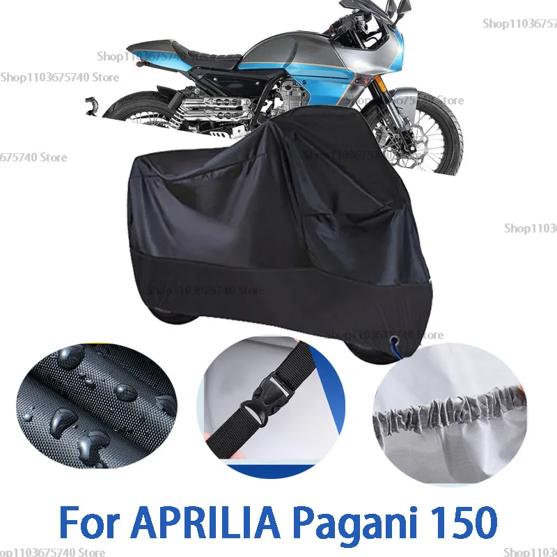 

Полный чехол для мотоцикла APRILIA Pagani 150, автомобильный чехол на открытом воздухе, защита от солнца, пыли, без ушей, утолщенный оксфордский чехол, аксессуары