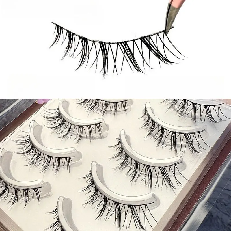 Ciglia di volpe Ciglia finte con angoli esterni estesi Strisce di ciglia Terrier nere Ciglia finte finte Ciglia Manga