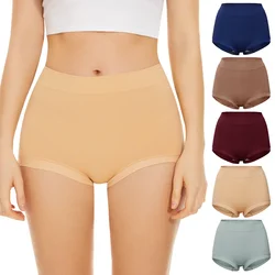 5Pcs/Set Women Cotton Seamless Panties Sexy Lingerie Underwear Female Full Coverage Breathable Solid Color Underpants for Girls