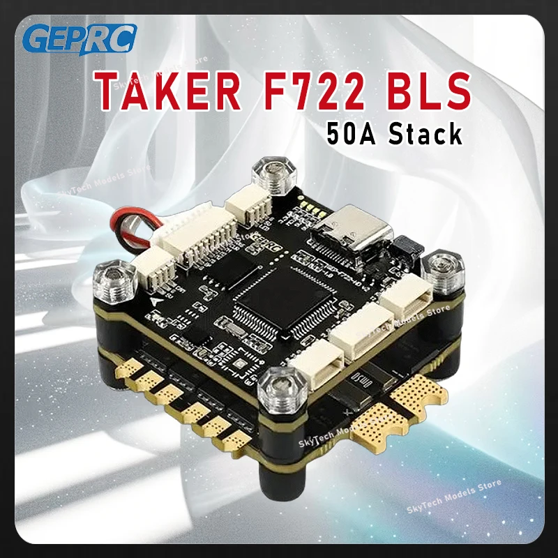 

GEPRC TAKER F722 BLS 50A Stack BLS50A-4IN1 ESC STM32F722 Chip 16M Black Box Cual-Channel BEC FC