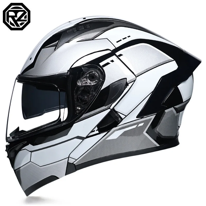 Double Sun Visor DOT Approved Helmets Crash Motorbike Protective Gear MenMotorcycle Women Helmet  Orz Flip Up image 5