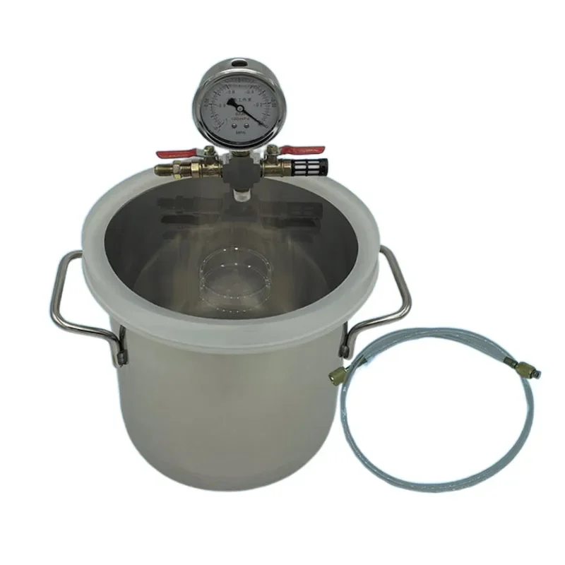 Vacuum Defoaming Tank Barrel Stainless Steel Vacuum Chamber Small Type Deaeration Bucket Vacuum Filling Equipment