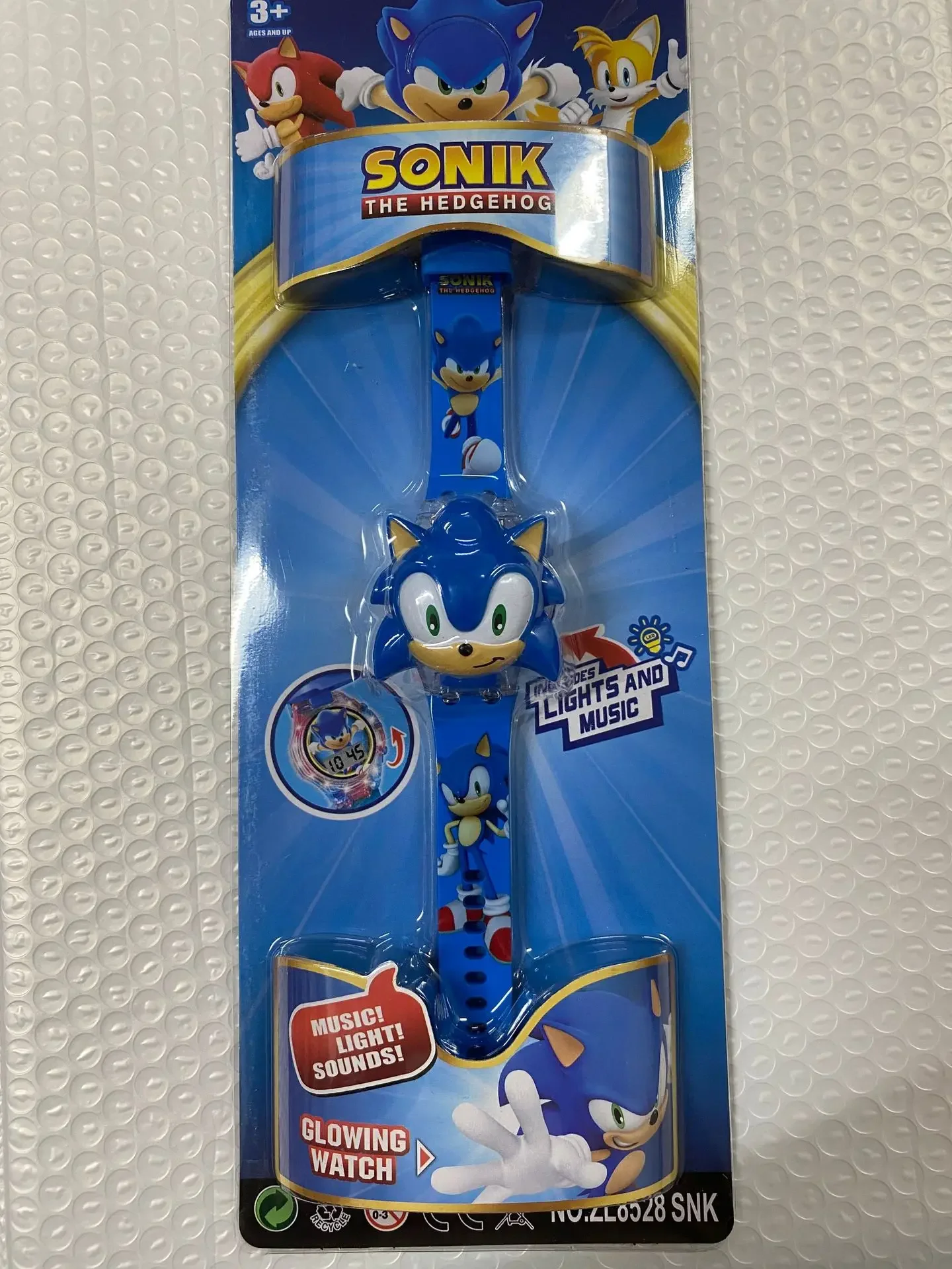 Super Game Sonic Cartoon 24-Style 3D Projection Watch Hedgehog Doll Children's Flip Toy Watch Projector Children's Gifts view 3