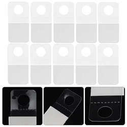 200 Pcs Aircraft Hole Hook Clear Sticker Hooks Display Labels Hanging Tabs Retail Plastic for Piece Pegboard Adhesive