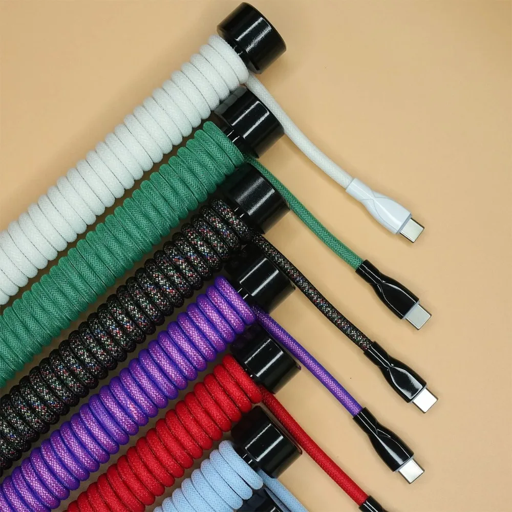 Keyboard Air Plug Cable USB-Type-C 8K Magnetic Axis Keyboard Spring Data Cable Counterweight Rod Organizer Keyboard Accessory