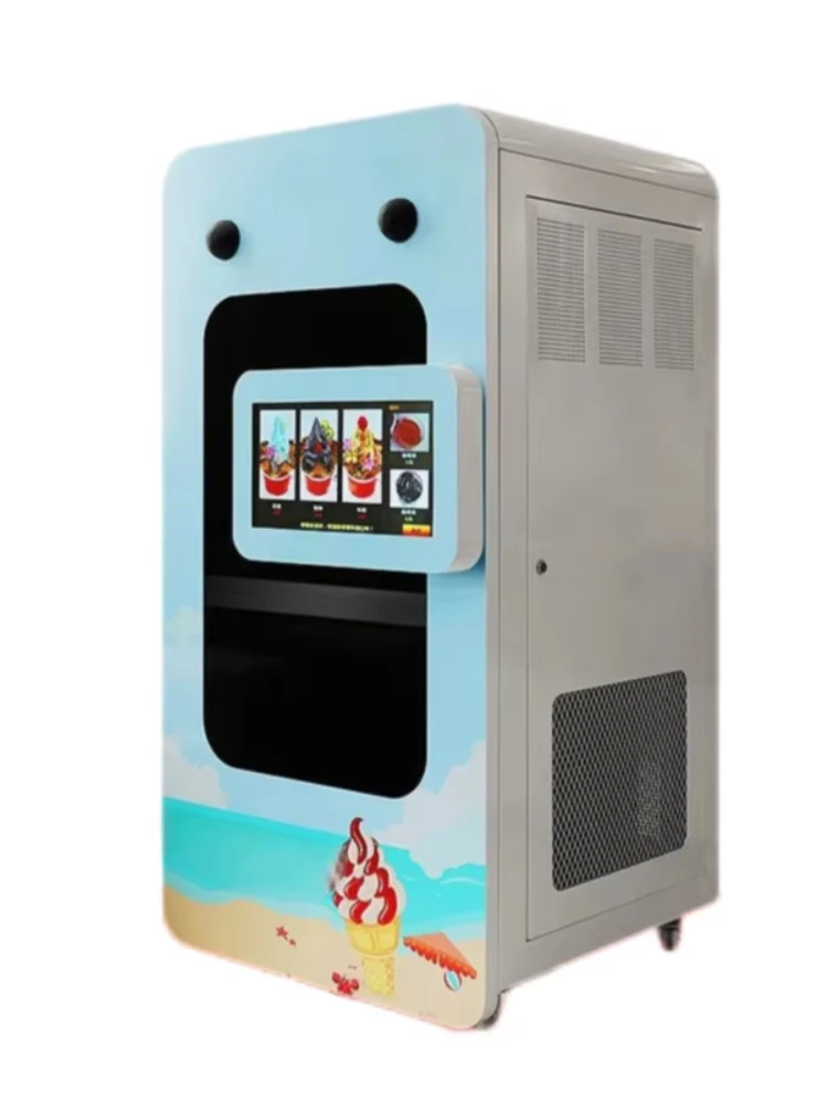 Gran máquina de hielo inteligente no tripulada, moneda autoservicio automática comercial multifunción