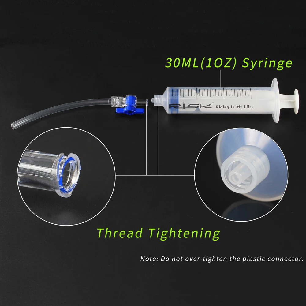 RISK Bicycle Brake Bleed Tool Syringe With on/off MTB Bike Hydraulic Disc Brake Oil Bleed Syringe Tool for  Brake System