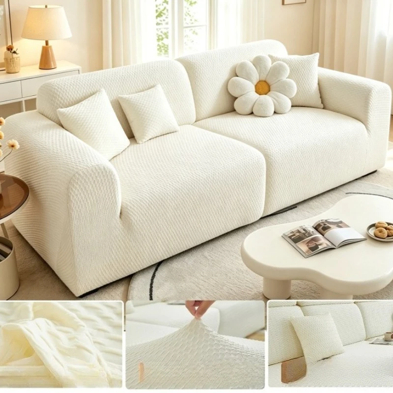 1/2/3/4 Seat All-in-one Full Wrap Elastic Sofa Cover Washable Dust-proof Protective Cover for Living Room Home Decoration