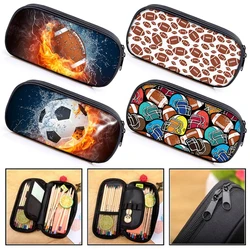 Football Soccer Basketball Baseball Print Cosmetic Case Pencil Bag Teenager Stationary Storage Bags Pencil Box School Supplies