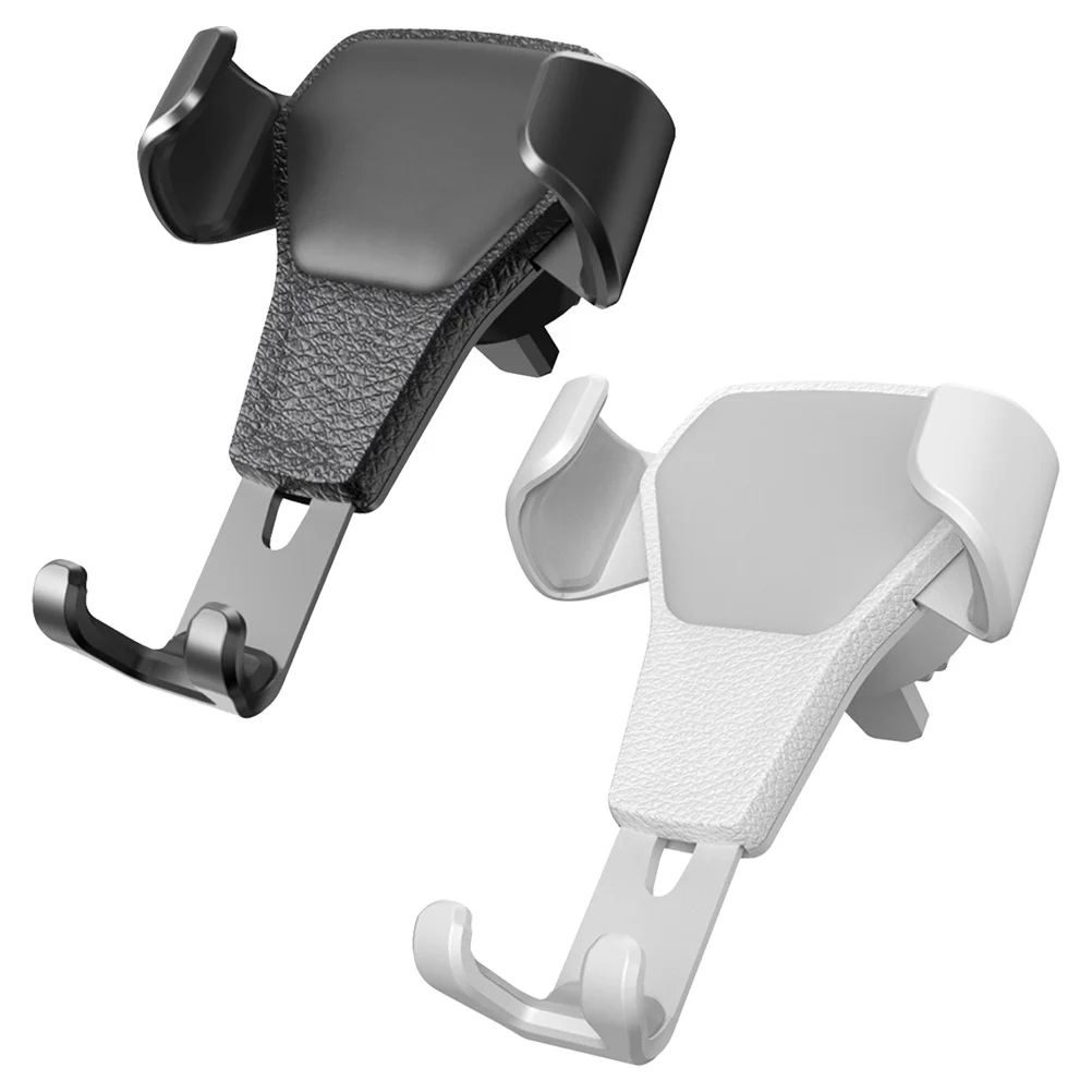 

2pcs Car Air Vent Phone Holder Mount For 4-6 Inch Devices Anti-Slip Clip Charging Port Accessory Bracket For Car