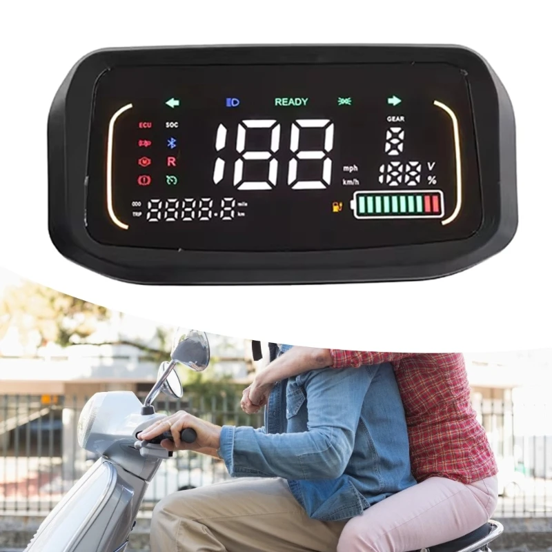 2025 New N7 Electric Scooter Dashboard LCD Panel With Speed Mileage & Battery Information