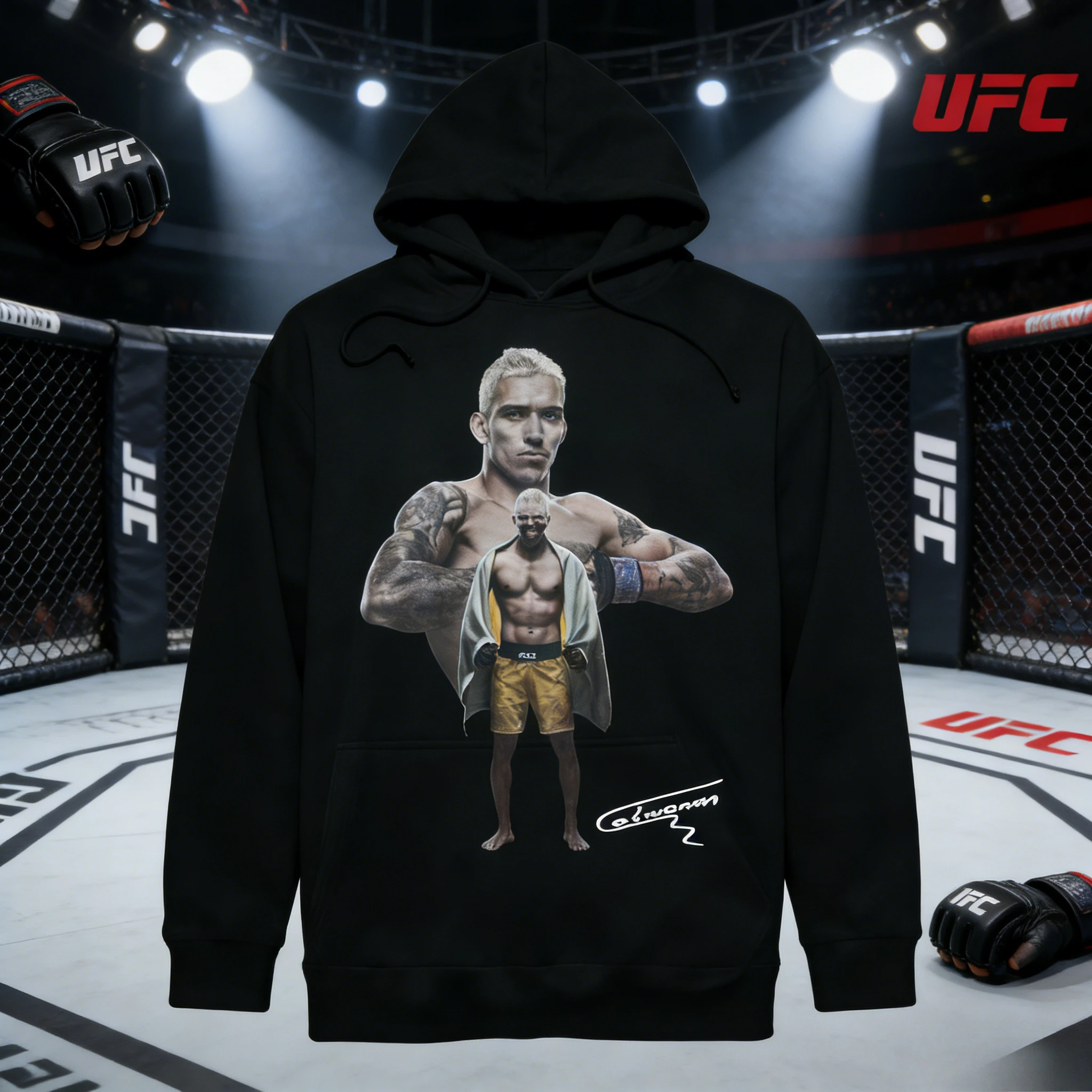 

UFC Charles Oliveira 2026, коллекция осень/зима, повседневная толстовка с капюшоном из 100% хлопка, подходит для мужчин и женщин