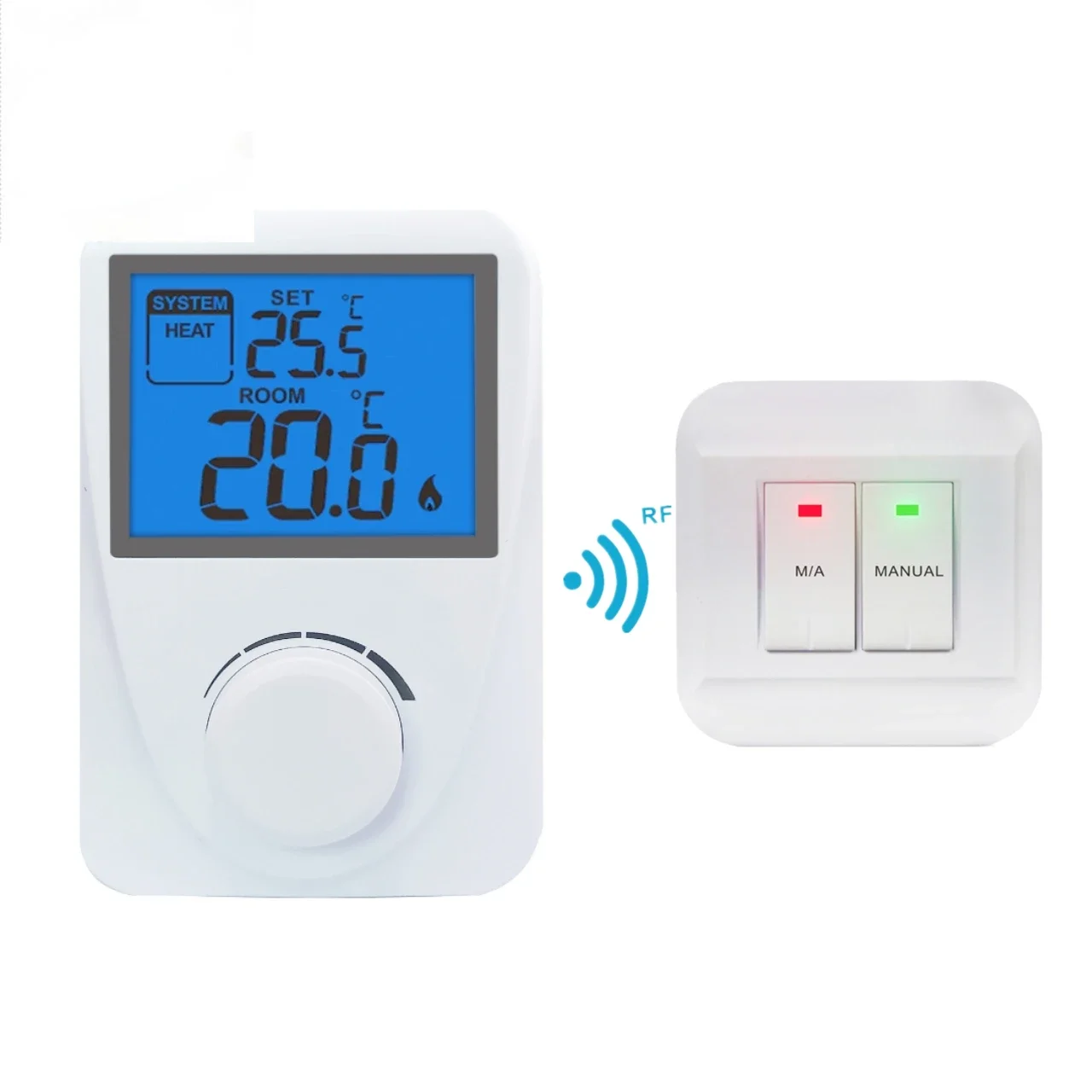 Digital Wireless Heating RF Room Thermostat For Hotel Home 6W