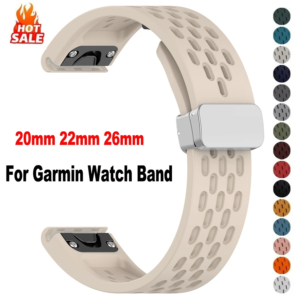 �y�Z�[�����z20mm 22mm 26mm�V���R���X�g���b�v Garmin Fenix 8 43mm 47mm 51mm�p�A�}�O�l�b�g���o���h Garmin Enduro 3 2�AInstinct 2X /Tactix7�p