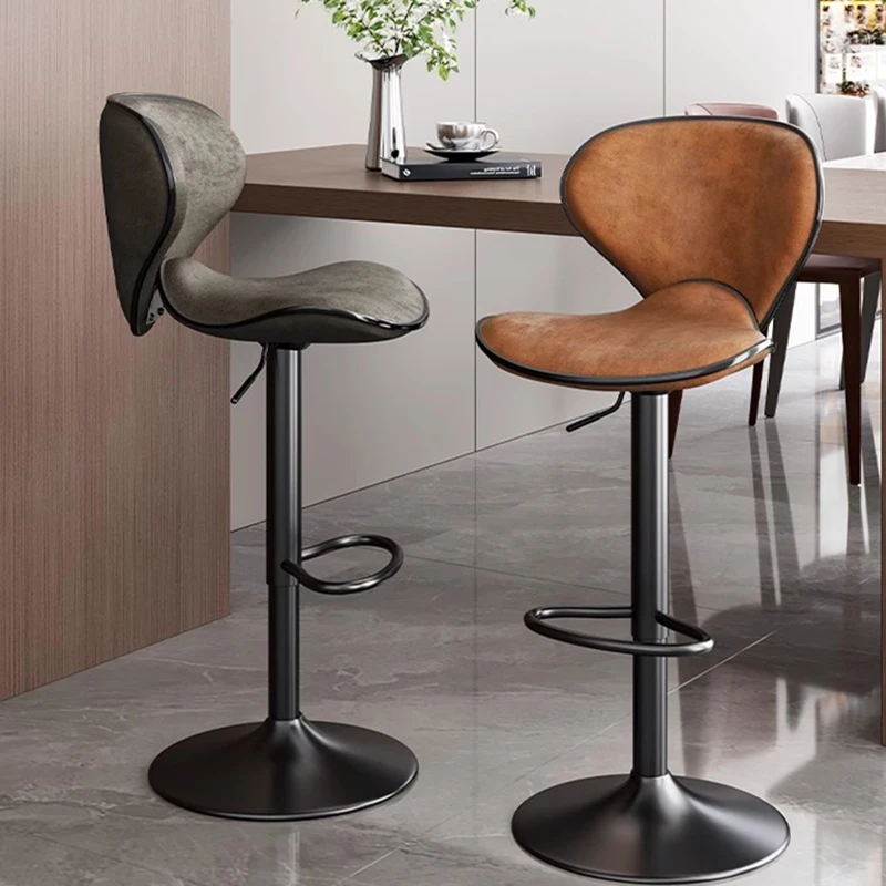 

Modern Designer Japanese Style Bar Chairs Luxury Adjustable Office Reception Bar Chairs Rotatable Home Furniture Banqueta HBBC