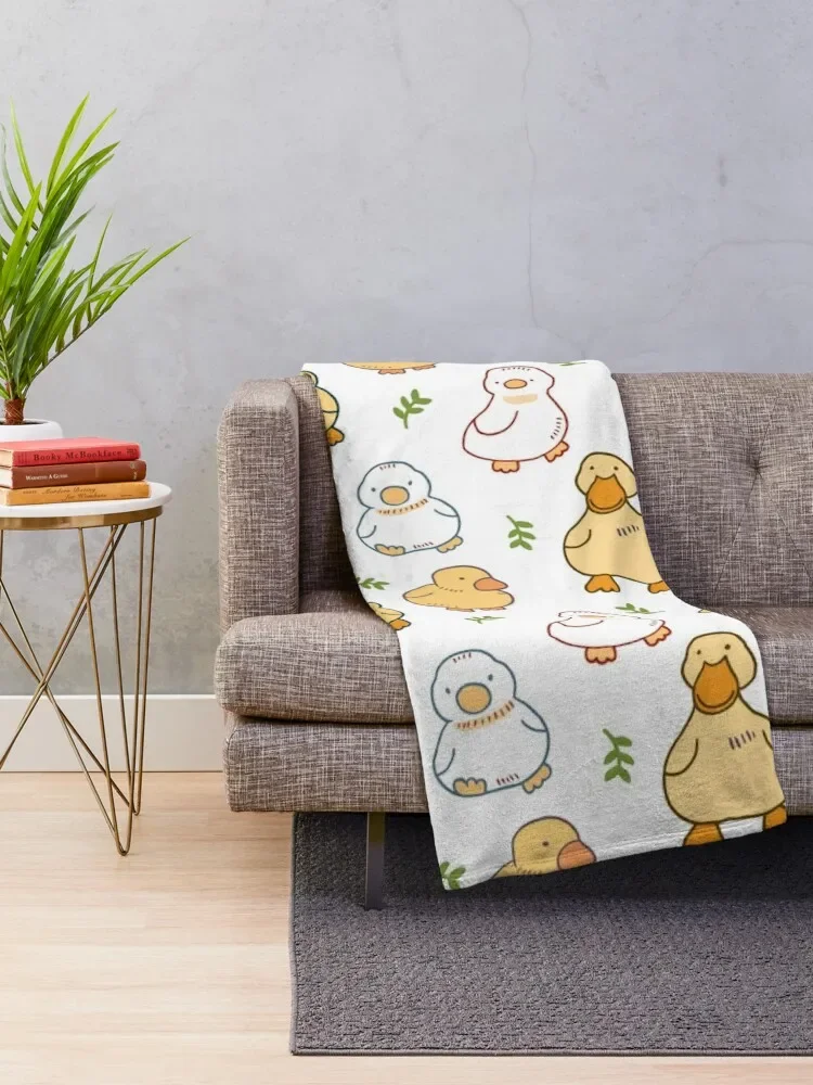 Ducklings Pattern Throw Blanket For Sofa Thin Thermals For Travel Fashion Sofas Blankets