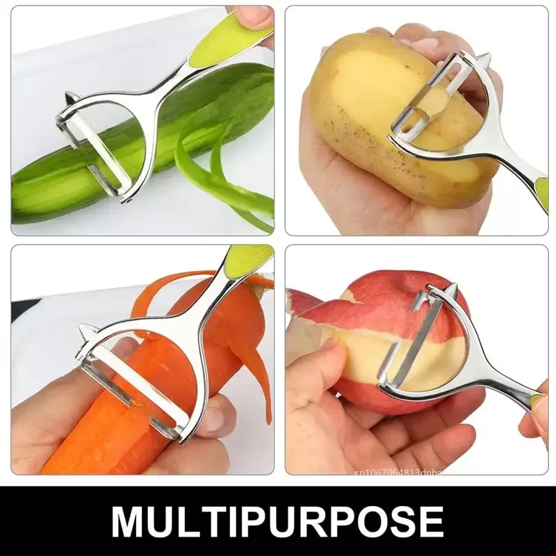 1pc Stainless Steel Vegetable Peeler Potato Peeler Black Multi-function Carrot Grater Fruit Tools Kitchen Accessories Cuisine