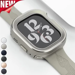 Aluminium Titanium Alloy Bezel for Apple Watch Ultra 2 49mm 45mm 44mm 41mm 40mm TPU Case Protective Cover Iwatch 9 8 7 6 SE 5 4