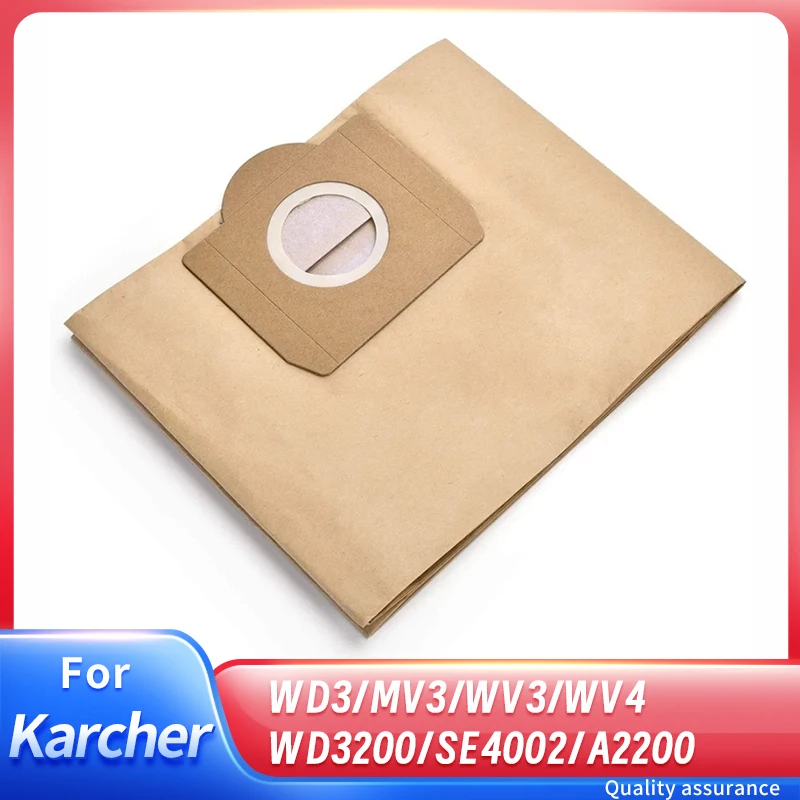 For Karcher WD3/MV3/WV3/WV4/WD3200/SE4002/A2200 Robot Vacuum Cleaner Dust Bags Spare Parts Paper Bag Replacement Accessories