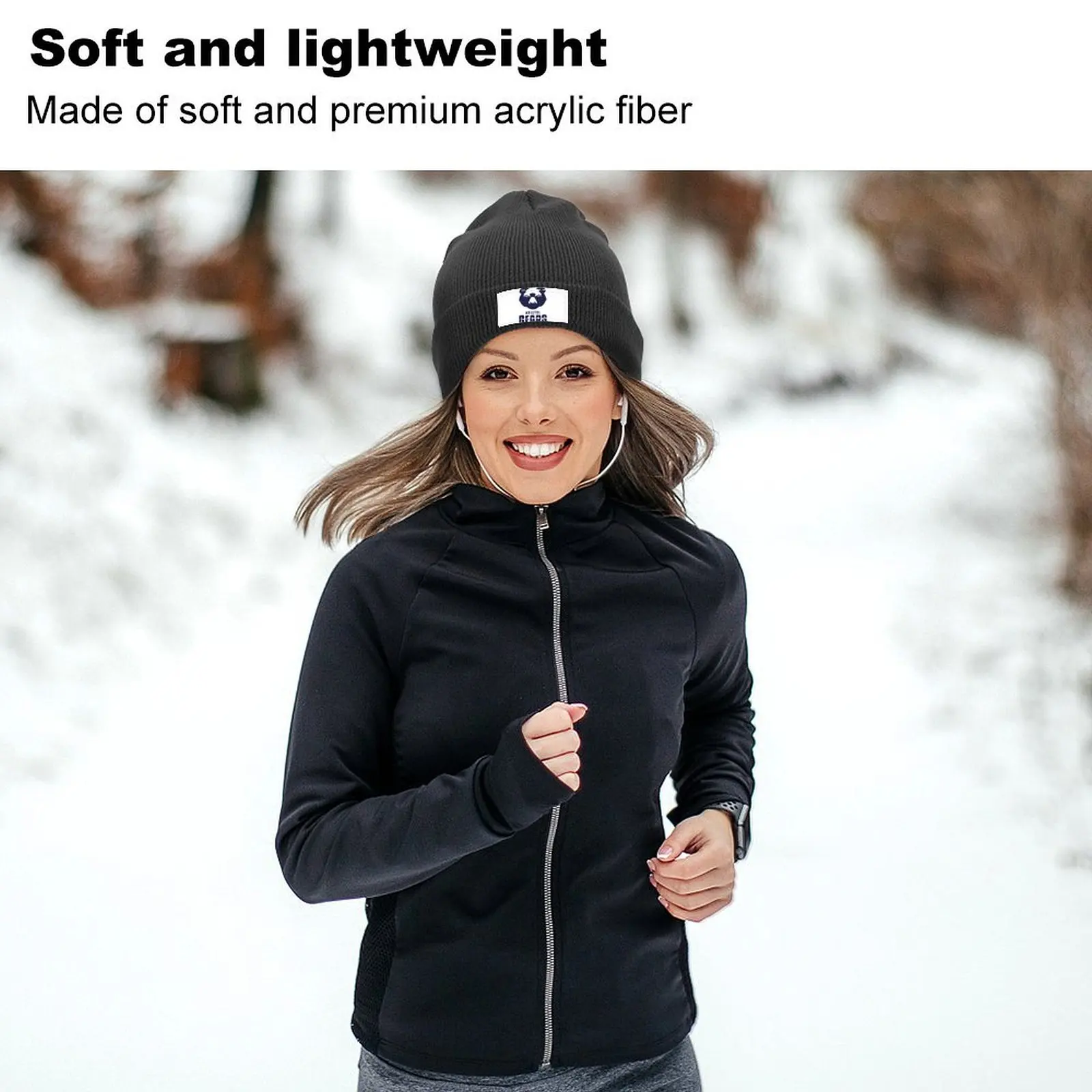 bristol bears Knitted Cap Big Size Hat Hat Luxury Brand Mens Caps Women's image 5