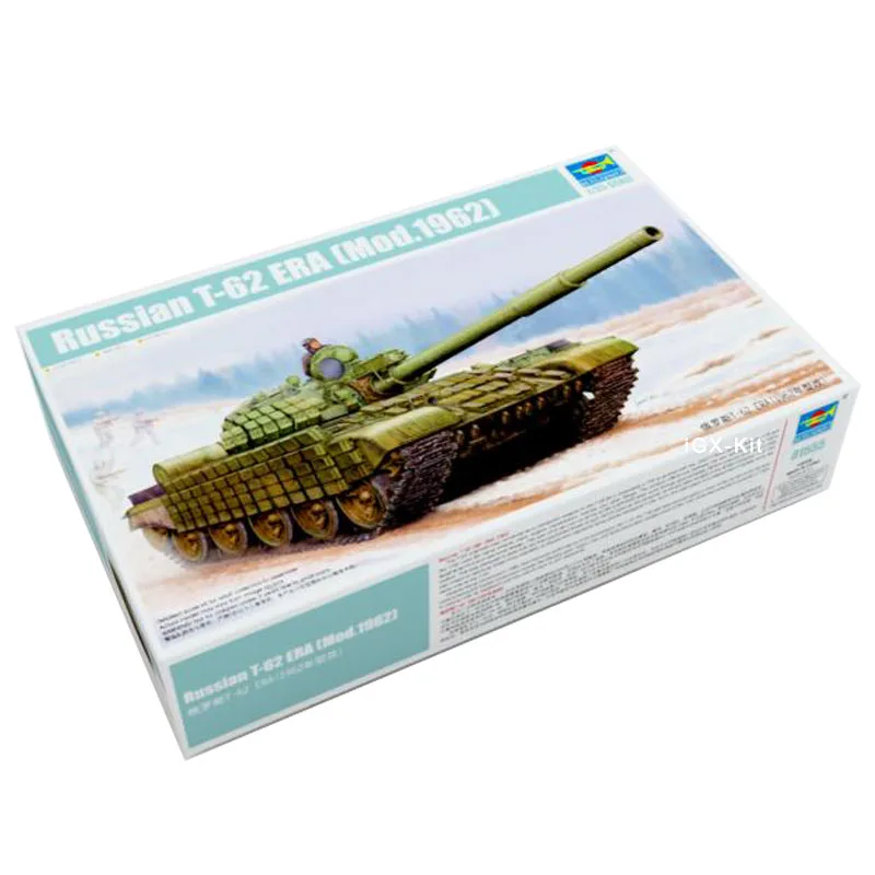 

Trumpeter 01555 1/35 Russian T-62 T62 ERA Mod 1962 Tank Military Children Toy Gift Plastic Assembly Building Model Kit